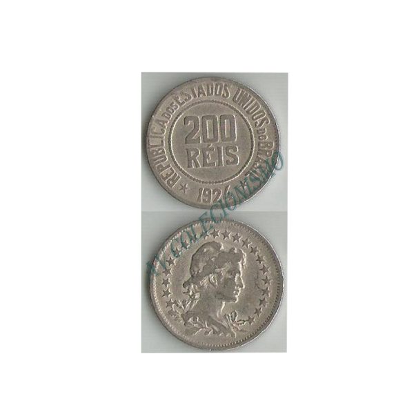 MNI 097 - Moeda 200 réis - Níquel - 1924 - MBC