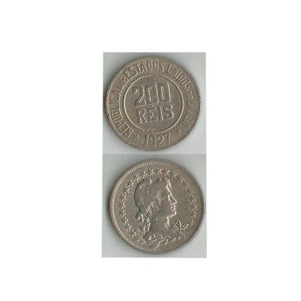 MNI 100 - Moeda 200 réis - Níquel - 1927 - MBC
