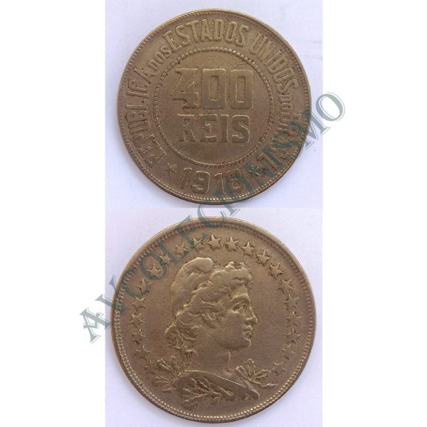MNI 109 - Moeda 400 réis - Níquel - 1918 - MBC