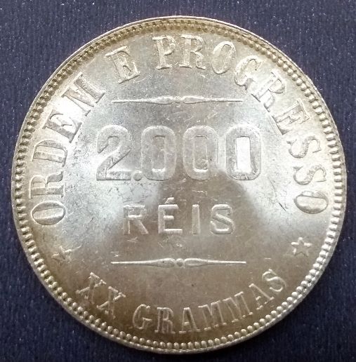 MPR 696 - Moeda 2000 réis - Prata - 1907 - FC