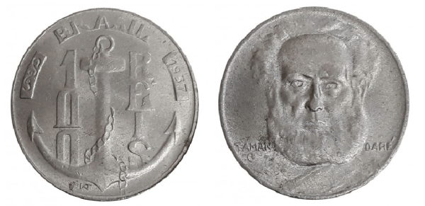 MVM 141 - Moeda 100 Reis - Cupro-Niquel - 1937 -  Almirante Tamandaré - SOB