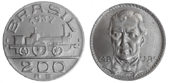 MVM 144 - Moeda 200 Reis - Cupro-Niquel - 1937 -  Visconde de Maúa - SOB