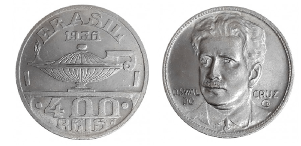 MVM 149 - Moeda 400 Reis - Cupro-Niquel - 1936 -  Oswaldo Cruz - SOB