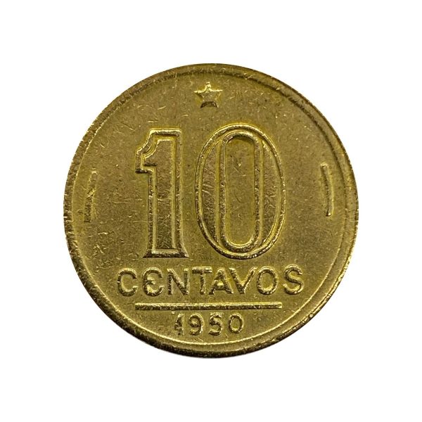 MVM 200 - Moeda 10 centavos - Bronze-Alumínio - 1950 - José Bonifácio de Andrada e Silva - SOB
