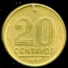 MVM 209 - Moeda 20 centavos - Bronze-Alumínio - 1951 - Ruy Barbosa - SOB