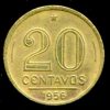 MVM 214 - Moeda 20 centavos - Bronze-Alumínio - 1956 - Ruy Barbosa - SOB