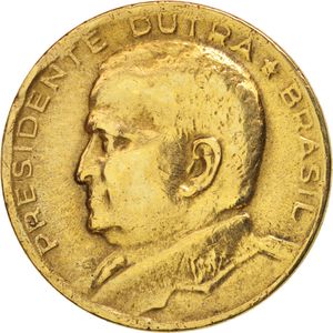 MVM 215 - Moeda 50 centavos - Bronze-Alumínio - 1948 - General Eurico Gaspar Dutra - SOB