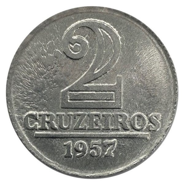 MVM 279 - Moeda 2 cruzeiros - Alumínio - 1957 - SOB
