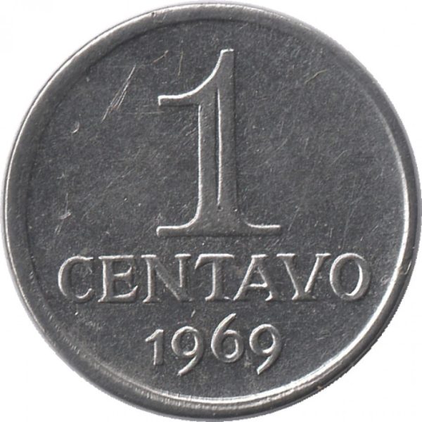 MVM 288 - Moeda 1 Centavo - Aço inoxidável - 1969 - SOB
