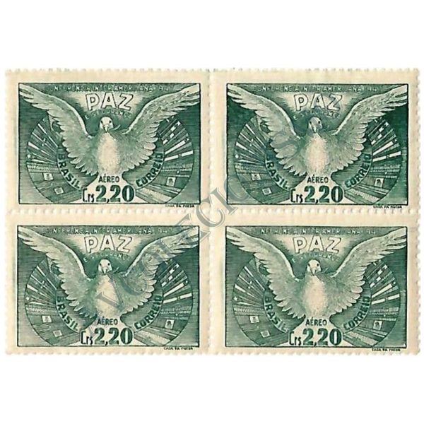 QA0061 - Pomba da Paz e Bandeiras das Américas - 1947