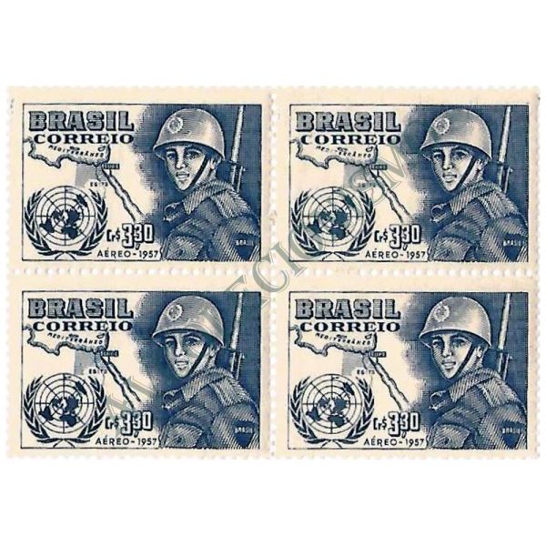 QA0086 - Participação do exército no conflito do canal de Suez - Soldado/ONU - 1957 - MINT
