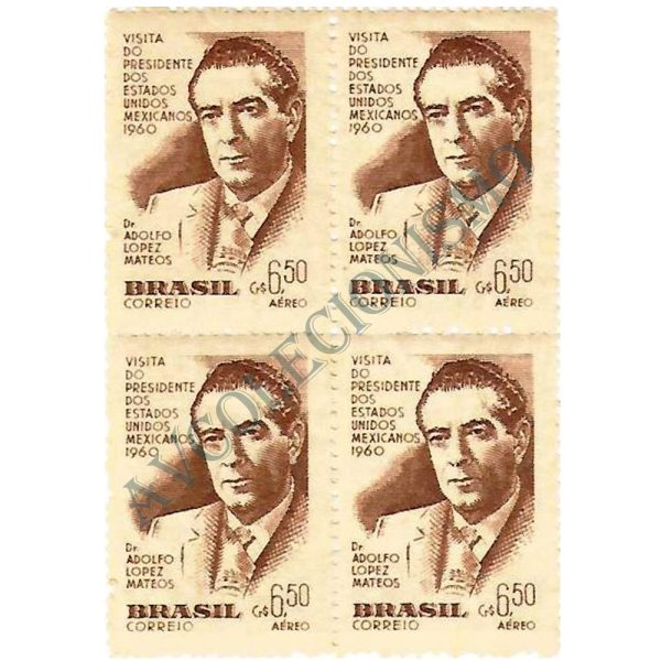 QA0090 - Visita do presidente do México Dr. Adolfo Lopes Mateos - 1960 - MINT