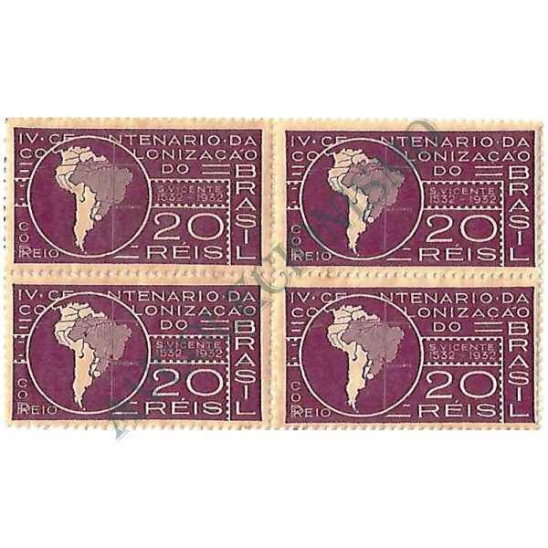 QC0041 - 4º Centenário da fundação de São Vicente e da colonização por Martim Afonso de Souza - 1932 - MINT