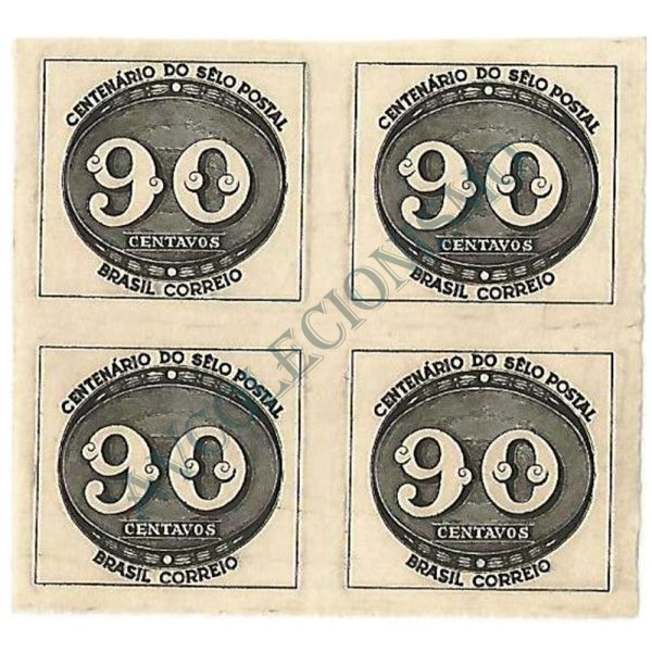 QC0182 - Centenário do Selo Brasileiro - Filigrana "Q" - 1943 - MINT