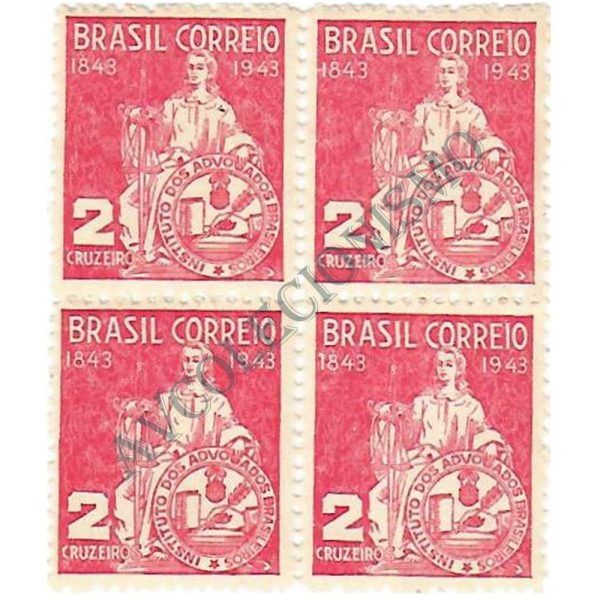 QC0184 - Centenário do Instituto dos Advogados Brasileiros - 1943 - MINT