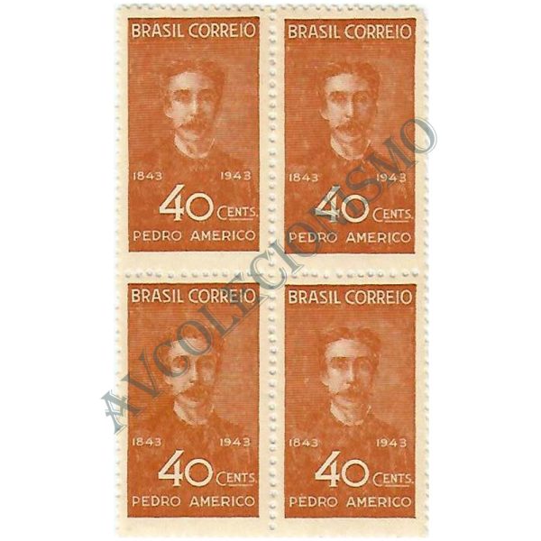 QC0188 - Centenário do nascimento do pintor Pedro Américo (1843-1905) - 1943 - MINT