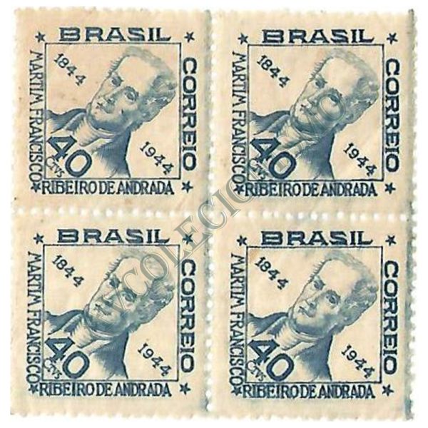 QC0194 - Centenário da morte de Martim Francisco Ribeiro de Andrade, 1775-1844, Político e Parlamentar - 1945 - MINT