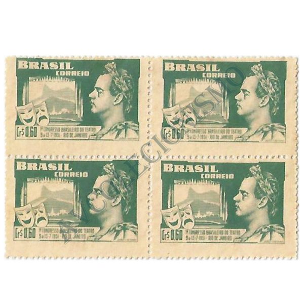 QC0265 - 1º Congresso Brasileiro de Teatro - RJ - João Caetano dos Santos - Ator - 1951 - MINT