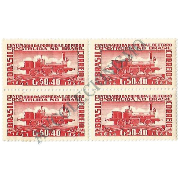 QC0337 - Centenário da primeira estrada de ferro do Brasil - 1954 - NNN