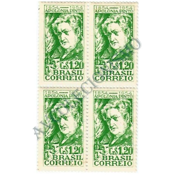QC0341 - Centenário do nascimento da atriz Apolônia Pinto - 1854-1937 - 1954 - NNN