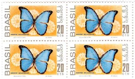 QC0695 - Promoção da Fauna Brasileira - Borboletas - 1971 - MINT