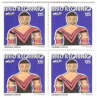 QC0747 - Promoção do Folclore Brasileiro - Cerâmica Carajá - 1972 - MINT