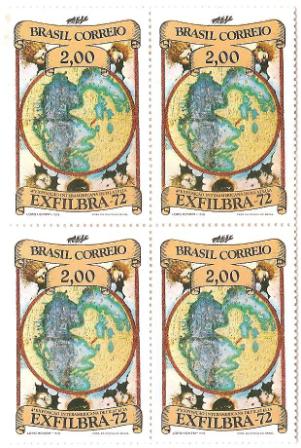 QC0752 - 4ª Exposição Interamericana de Filatelia - Mapa-mundi - 1972 - NN