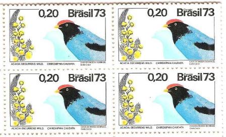 QC0781 - Flora e Fauna - Acácia e Tangará - 1973 - MINT