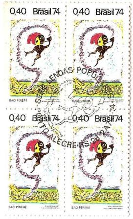 QC0829CBC - Divulgação das Lendas Populares Brasileiras - Saci Pererê - 1974 - MINT