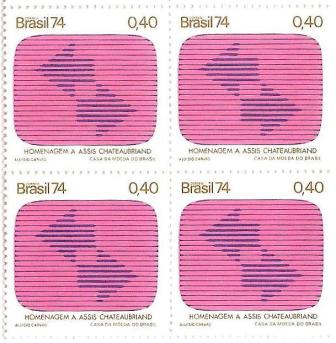 QC0837 - Homenagem aos meios de comunicação: Imprensa, Rádio e TV - 1974 - MINT