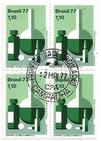 QC0983CPD - Amparo e Segurança - Central de Medicamentos - 1977 - MINT