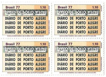 QC0988 - Sesquicentenário do Diário de Porto Alegre - 1977 - MINT