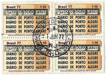 QC0988CPD - Sesquicentenário do Diário de Porto Alegre - 1977 - MINT