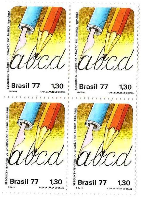 QC1007 - Sesquicentenário da Criação do Ensino Primário Oficial - 1977 - MINT
