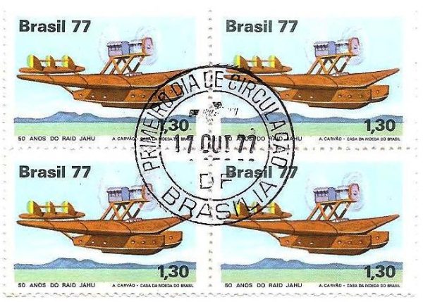 QC1009CPD - Homenagem à Aviação Civil - Raid Jahu - 1977 - MINT