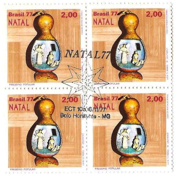 QC1014CBC - Natal - Presépios Populares - Anjo a Maria - 1977 - MINT