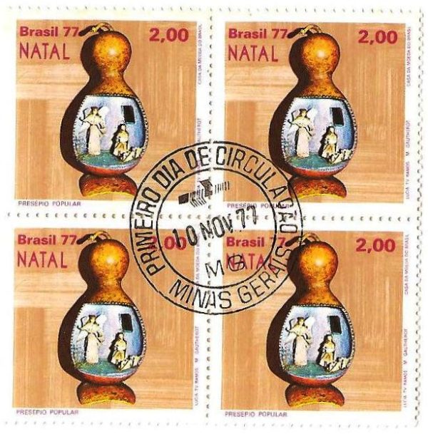 QC1014CPD - Natal - Presépios Populares - Anjo a Maria - 1977 - MINT