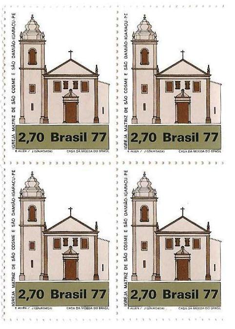 QC1024 - Arquitetura Religiosa no Brasil - Igrejas - Matriz Igaraçu - 1977 - MINT