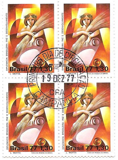 QC1028CPD - Diplomacia Brasileira Paz e Desenvolvimento - 1977 - MINT