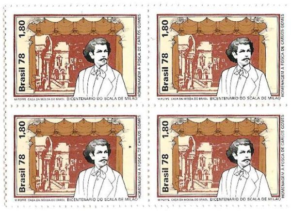 QC1029 - Homenagem à Fosca de Carlos Gomes, 200 Anos do Scala de Milão - 1978 - MINT