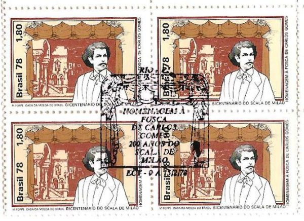 QC1029CBC - Homenagem à Fosca de Carlos Gomes, 200 Anos do Scala de Milão - 1978 - MINT
