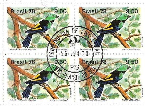 QC1038CPD - Proteção à Fauna - Pássaros Brasileiros - Tangará - 1978 - CPD