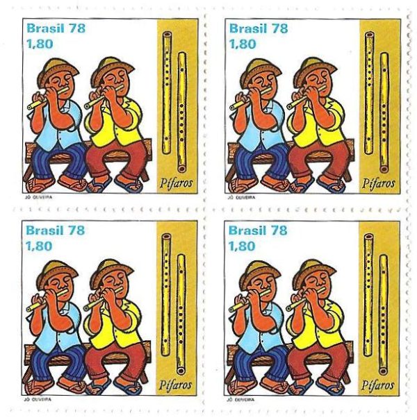 QC1047 - Folclore Brasileiro - Instrumentos Musicais - Tocadores/pífaros - 1978 - MINT
