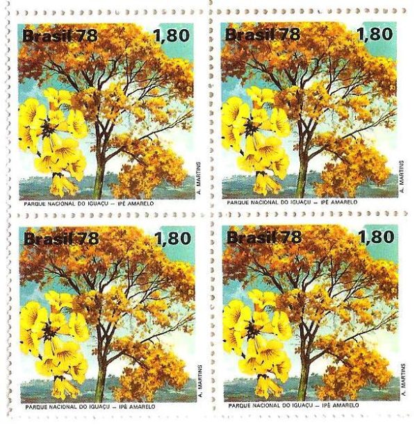 QC1052 - Defesa do Meio Ambiente - Parque Nacional do Iguaçu - Ipê-amarelo - 1978 - MINT