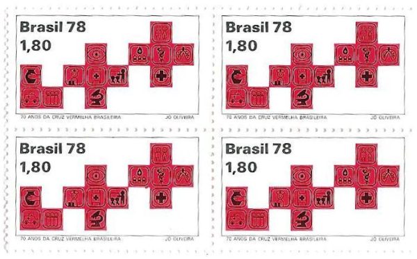 QC1075 - 70 Anos da Cruz Vermelha Brasileira - 1978 - MINT