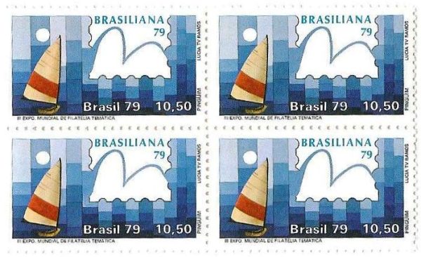 QC1087 - Brasiliana 79 - III Exposição Mundial de Temática - Veleiros - Pinguim - 1979 - MINT