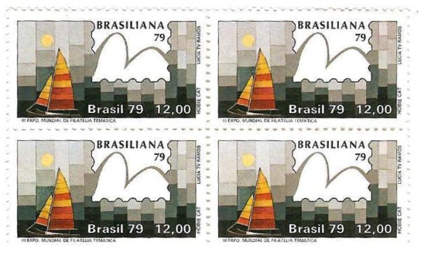 QC1088 - Brasiliana 79 - III Exposição Mundial de Temática - Veleiros - Hobie Cat - 1979 - MINT