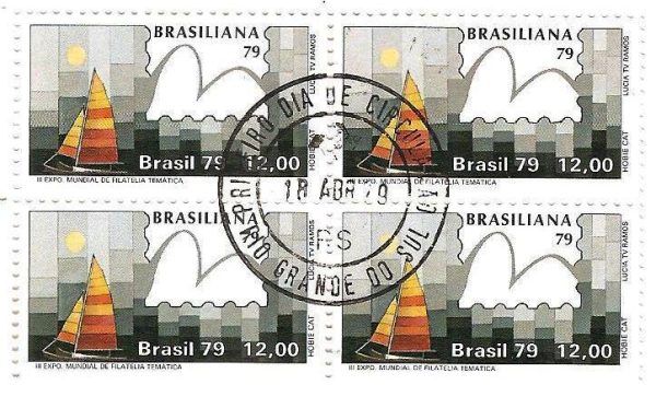 QC1088CPD - Brasiliana 79 - III Exposição Mundial de Temática - Veleiros - Hobie Cat - 1979 - CPD