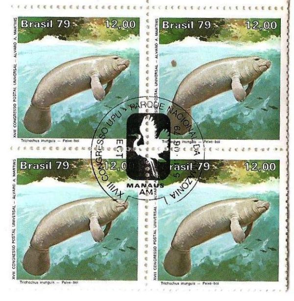 QC1092CBC - Proteção à Natureza Parque Nacional da Amazônia - Peixe-boi - 1979 - CBC