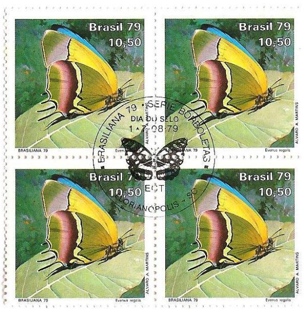 QC1099CBC - Dia da Selo - Brasiliana 79 - Borboletas - 1979 - CBC